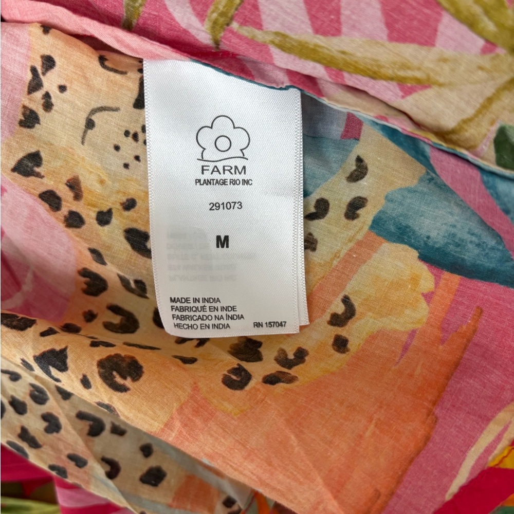 Farm Rio Tropical Print Ruffle Midi Dress - Picture 8 of 8